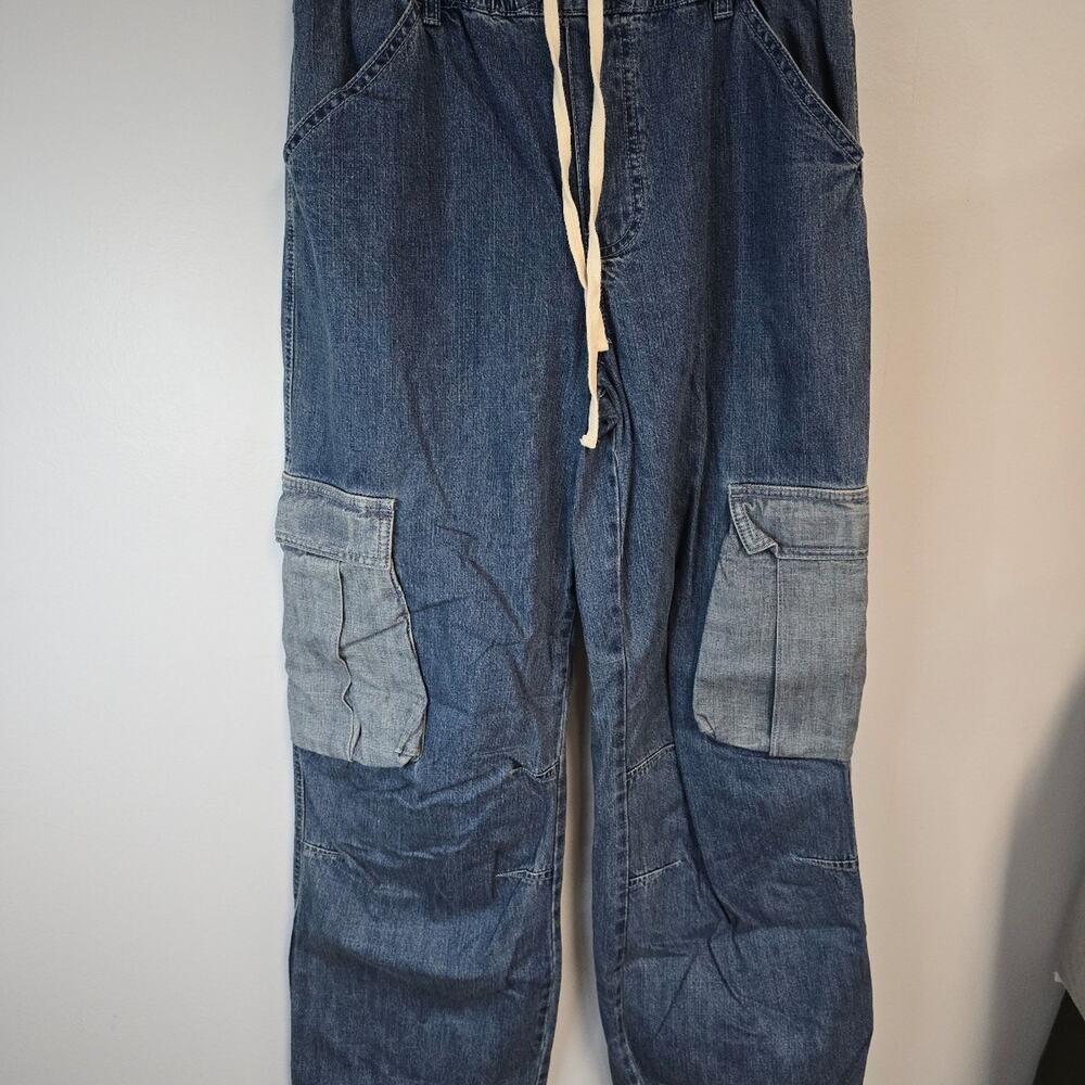 SO Jeans baggy leg drawstring ankle jeans NWT size Med